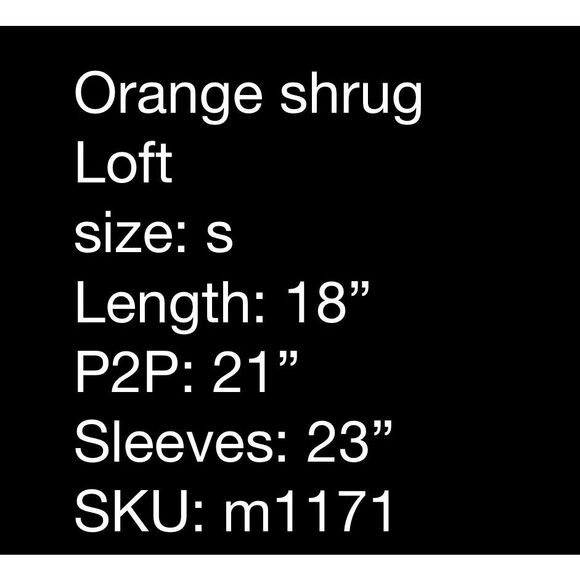 Loft coral orange short sleeve shrug sweater- size s - Picture 6 of 6